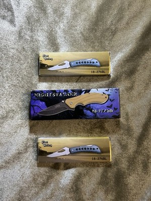 Frost Cutlery Lot Of 3 Eagle Eye 18-276BLX2=2 Night Stalker 18-724SD=1