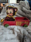 VINTAGE FISHER PRICE  PULL TOY TEDDY WOODY STATION WAGON 1942