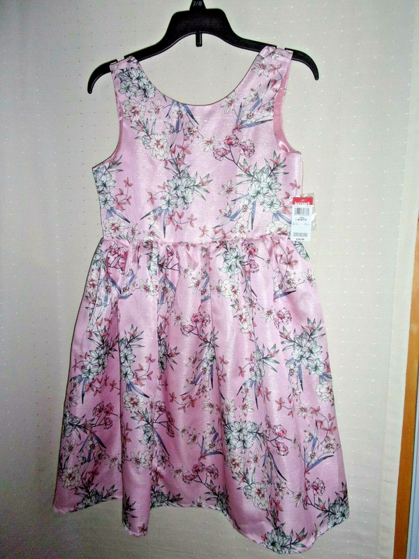 BRAND NEW SPECIAL EDITION GIRLS PINK FLORAL DRESS SIZ 7/8 MEDIUM