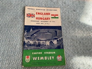 ENGLAND V HUNGARY NOVEMBER 25TH 1953 OFFICIAL FOOTBALL PROGRAMME
