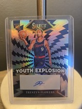 2024-25 Panini Select - Youth Explosion Signatures Trentyn Flowers #YE-37 Auto