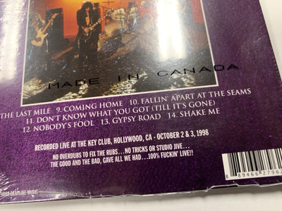Cinderella - Live At The Key Club CD 2021 Deadline Music Canada