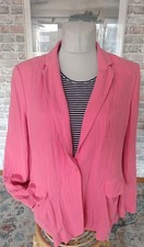 damenblazer 46 🍓 gebraucht, Musselin, Frühlingstauglich! Schônes Erdbeerrose'!