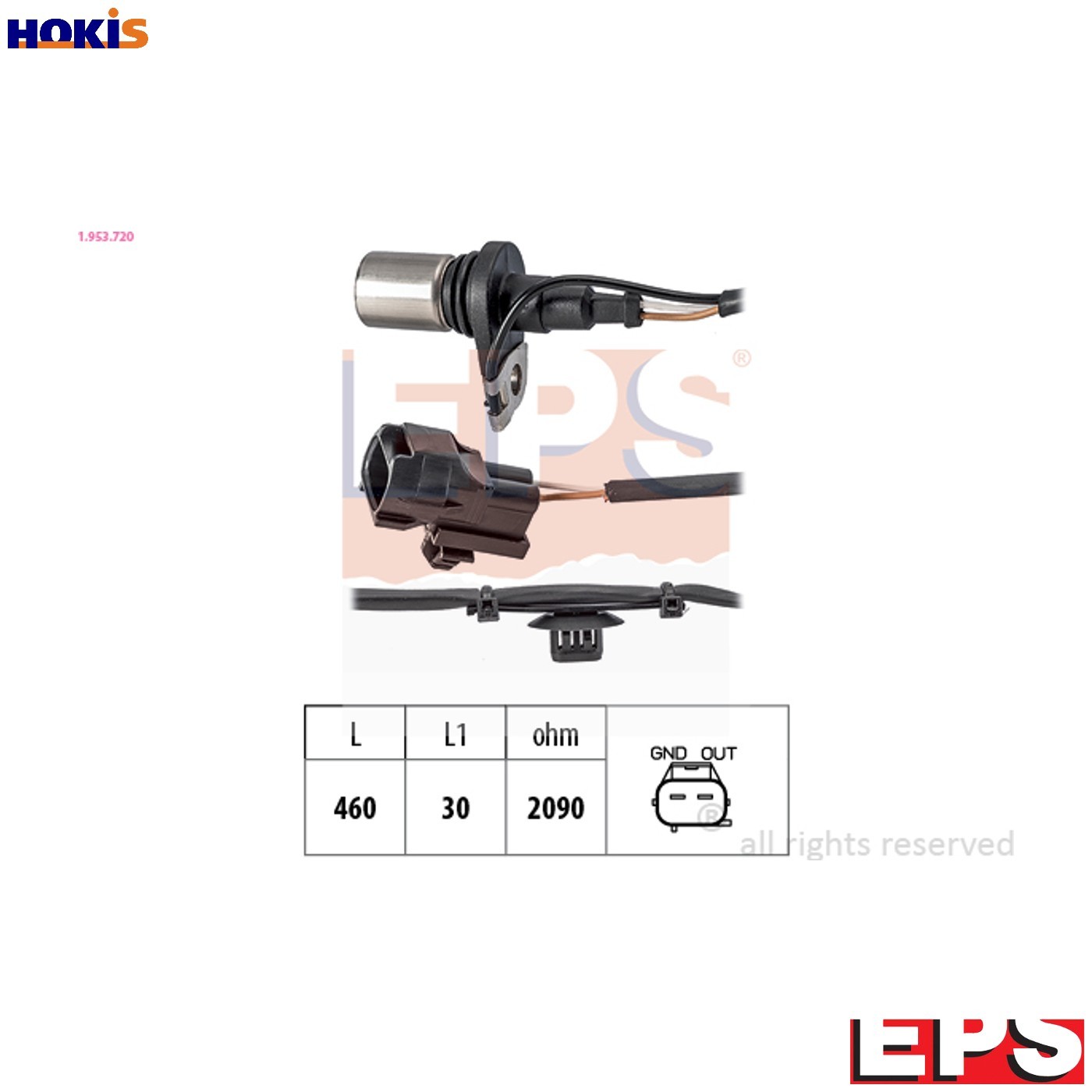 SENSOR CRANKSHAFT PULSE 1.953.720 FOR TOYOTA COROLLA/QUEST/ALTIS/ALLEX/Verso
