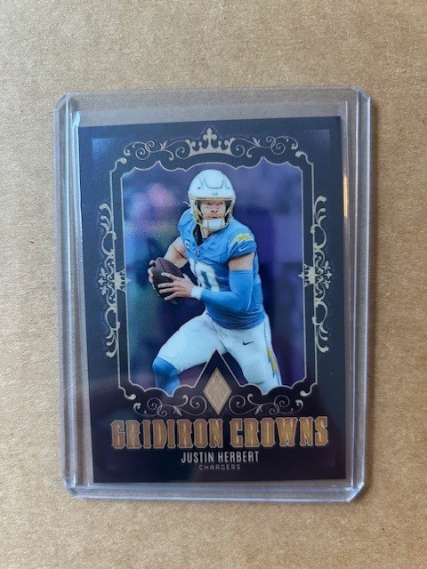 Justin Herbert 2024 Panini Phoenix Gridiron Crowns SSP Case Hit #GC-JHT