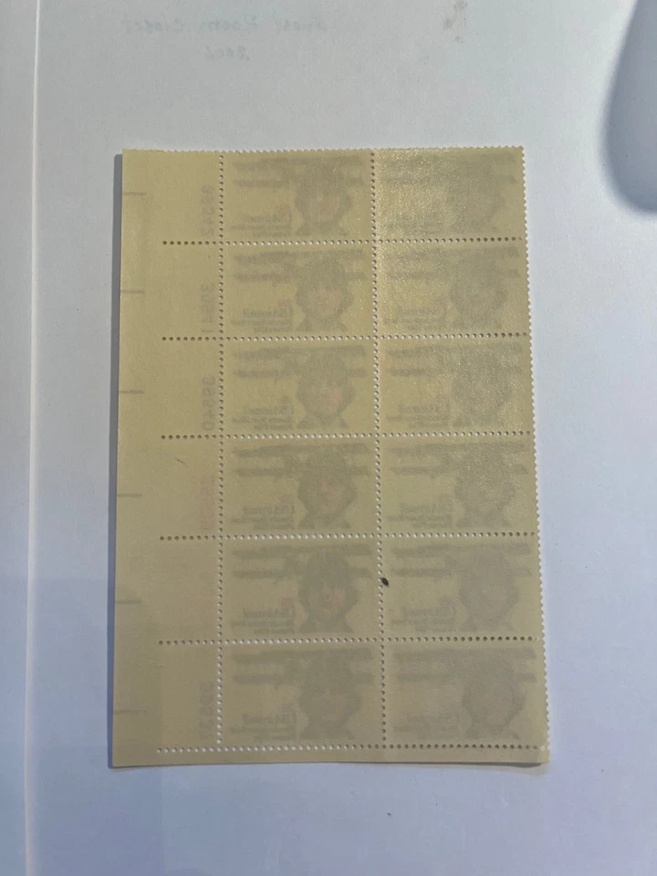 1980 28c 'Blanche Stuart Scott' Airmail Stamp #C99, 12 stamp Plate Block Strip - Image 2 of 2