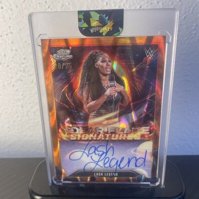 2026 Topps Cosmic Chrome WWE Lash Legend Solar Flares oncard Auto /25 Orange