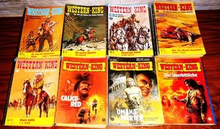 75 Westernroman Hefte aus der Reihe " Western King " .