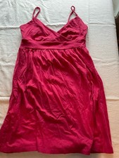 Old Navy Women’s M Pink Solid Knit Sundress Knee Length Scoop Neck Pullover