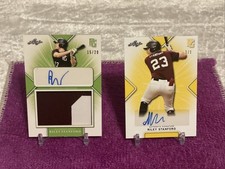 (2) 2021 RILEY STANFORD LEAF PERFECT GAME ROOKIE AUTO GAME-WORN PATCH & AUTO 1/1