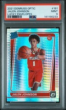 2021 PANINI DONRUSS OPTIC LUCKY ENVELOPES #181 JALEN JOHNSON 8/8 PSA 9