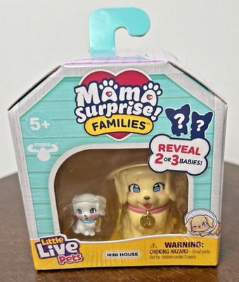 NEW Little Live Pets Mama Surprise Families Babies RETRIEVER Family MINI HOUSE