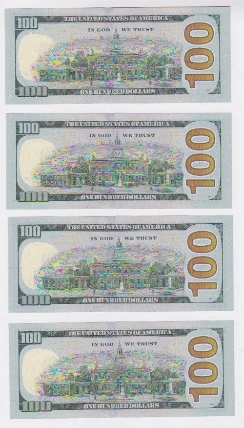 (4) Four 2000 Sequential $100 One Hundred Dollar Bills Notes Consecutive Numbers - Image 2 of 2