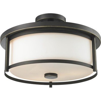 Z-Lite 413SF16 Savannah Semi-Flush Mount Olde Bronze