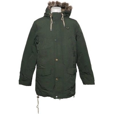 Fred Perry, Parka, Herren, Größe: M, Grün, Daune/Feder/Polyamid, Einfarbig #FCJ