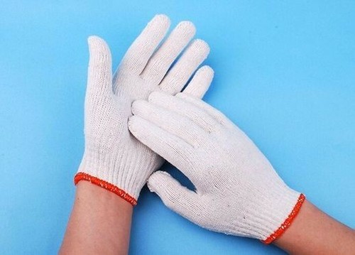 48 Pairs Pack X White Red Work Poly/Cotton General Purpose Elastic Yarn Gloves - Bild 10 von 10