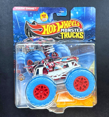 New 2026 Hot Wheels Roarin Engine Monster Truck Stripes Earned 1/4