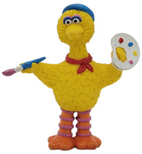 Applause Sesame Street Big Bird Painting 3.75" PVC Figure
