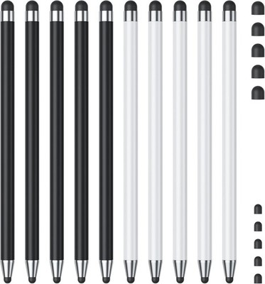 Stylus Pens, 10 Pcs Black/White for Touchscreen, iPad iPhone Samsung
