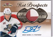 2013-14 Fleer Showcase #170 Drew Shore JSY AUTO 76/175 RC