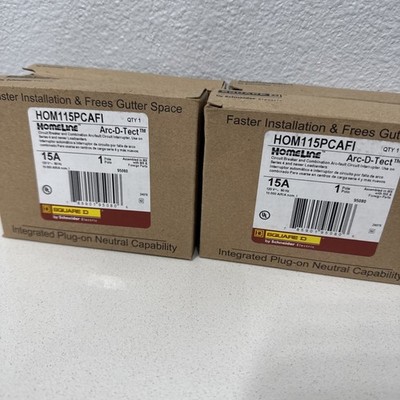 4 pcs 15 Amp SQUARE D HOMELINE HOM115PCAFI HOM115PCAFIC