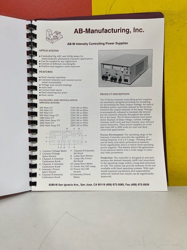 ABM 1000 Controller Manuale Funzionamento - Foto 2 di 2