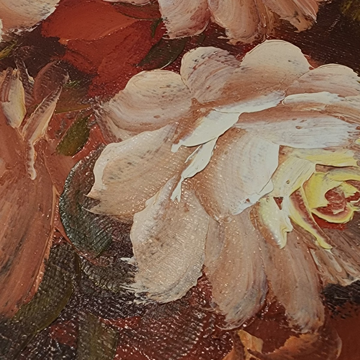 Vintage Orig. Robert Cox Signed Floral Still Life Oil Painting on