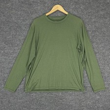REI Co-op Men’s Long Sleeve Shirt Size Large Olive Green Performance Crew EXC