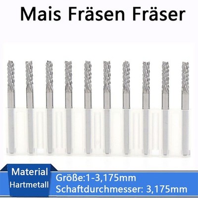 PCB Mais Schaftfräser Hartmetall Bohrer Bit CNC Fräsen Fräser Schnitz Werkzeug