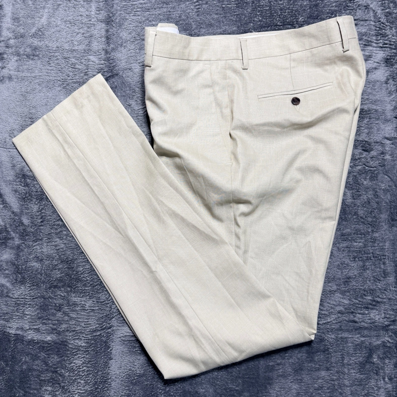 Kenneth Cole Reaction Dress Pants Men 34x34 Beige