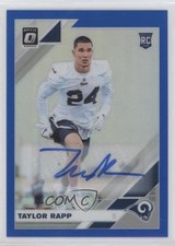 2019 Panini Donruss Optic Rookies Blue Prizm 55/75 Taylor Rapp #129 Auto 12li