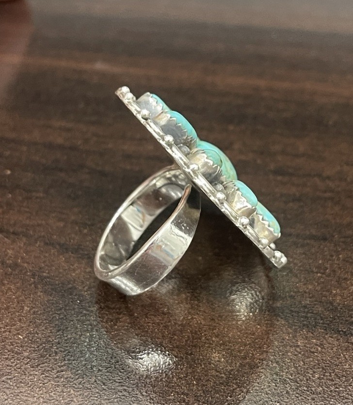 Krush Kandy Turquoise Cluster Ring Native America… - image 6