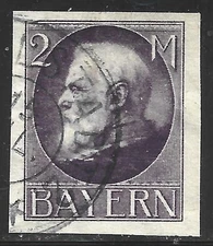 Germany-Bavaria, Scott #131, 2m King Ludwig III, Used