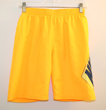 NWT Nike Big Boys Solid Golden Yellow Large Logo Mesh Lined Swim Trunks sz XL