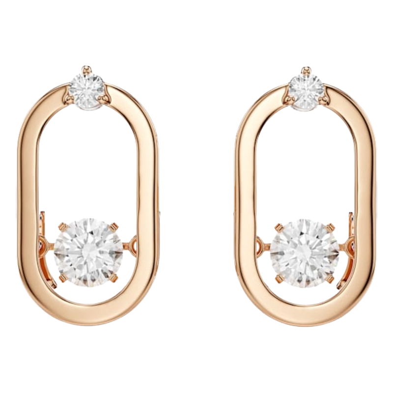 Swarovski Rose Gold Earrings Sparkling Dance Studs Ladies Jewellery NEW GENUINE