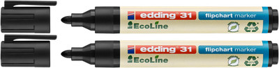 2x edding 31 EcoLine Flipchartmarker schwarz