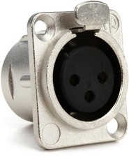 Neutrik NC3FD-L-1 3-pole Female XLR Panel-mount Connector 5-pack Bundle