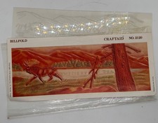 NOS Vintage Craftaid No. 2120 Elk Mountain Scene Billfold Leather Tooling Patter