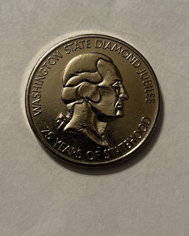 Washington State Diamond Jubilee 1964 75 Years Token Coin Collectible