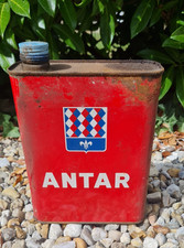 ANCIEN BIDON HUILE PUBLICITAIRE GARAGE AUTO MOTO ANTAR