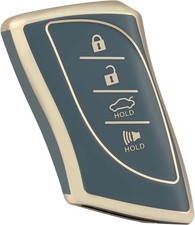 for Lexus Key Fob Cover, Soft TPU Full Protection Shell Gold Blue