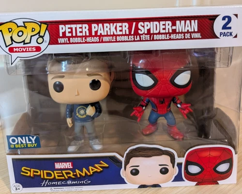 Funko Pop! Vinyl: Marvel Spider-Man Home Coming 2 Pack - Peter Parker/Spider-Man