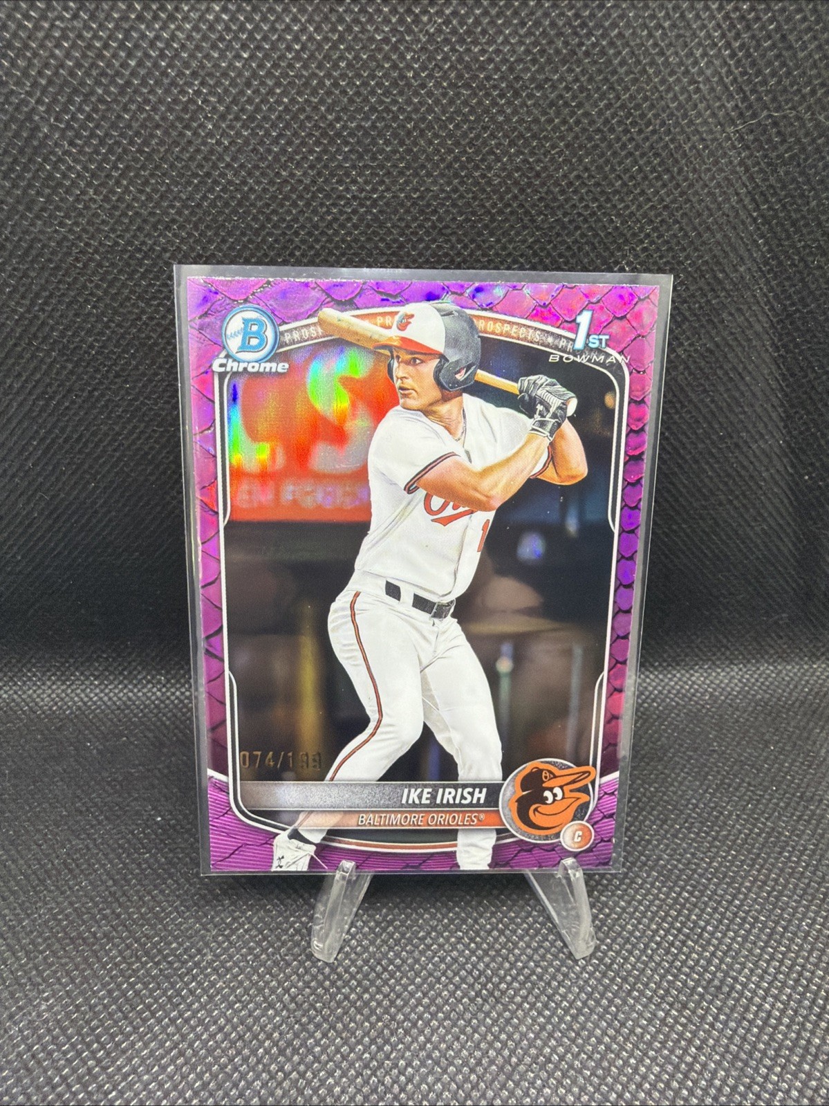 2025 Bowman Draft ~ Ike Irish #BDC-16 ~ 1st Bowman ~ Fuchsia Reptilian /199