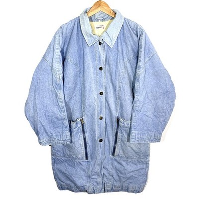 Jacke Jeansmantel lang gepolstert Vintage 80 s 3 Swiss