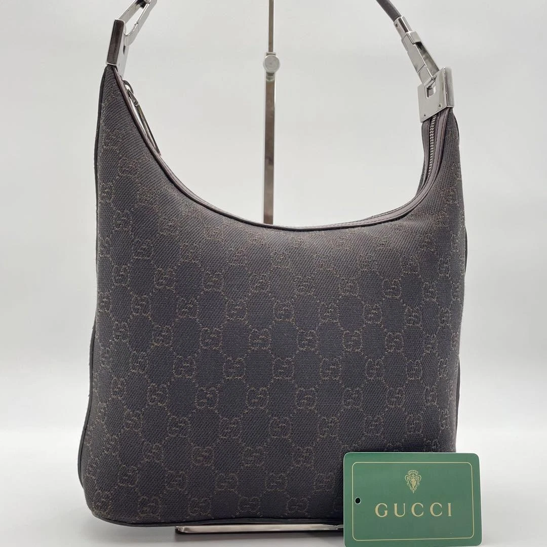Sac à bandoulière GUCCI Gg toile cuir marron