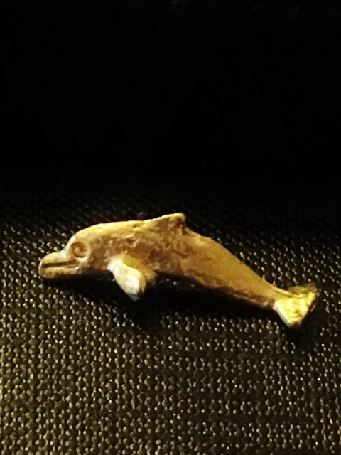 New Dolphin Tie Tac Lapel Goldtone Yellow Gold Plate Small Pin Men's Free Ship - Image 2 of 3