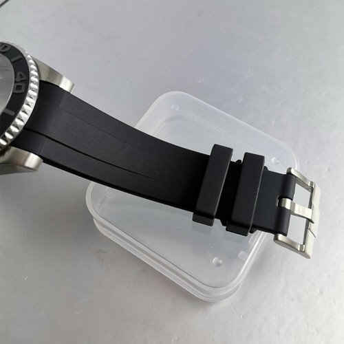 40mm Watch Cacse fit NH35A NH36A Curved End Rubber Band Unidirectional Bezel - Picture 2 of 3