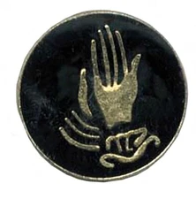 Pack of 24 Praying Hands Circular Bike Motorcycle Hat Cap Lapel Pin HP1360