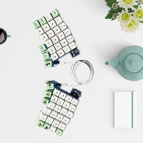 Split Keyboard Wired Ergonomics Keyboard Hot Swap Split-layout Keyboard for PC - Afbeelding 5 van 27