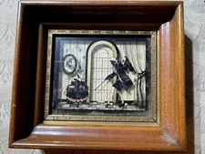 Vintage C&A Richards Boston Massachusetts "First Dance Lesson" Silhouette-Framed